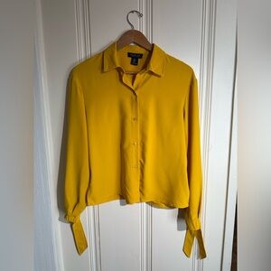 Rachel Zoe | Yellow Button Down Blouse | size XS